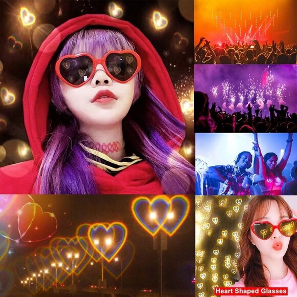 Heart Diffraction Glasses Festival Accessories Love Gift UV Protection main image 7